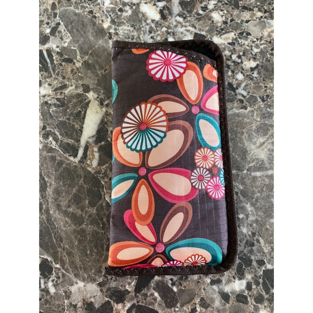 Vera Bradley Flower Shower Soft Glasses Case Pouch RETIRED Pattern Retro Mod
